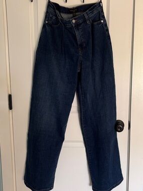 Banana Republic Factory Women’s Extra High Rise, Wide Leg Jeans